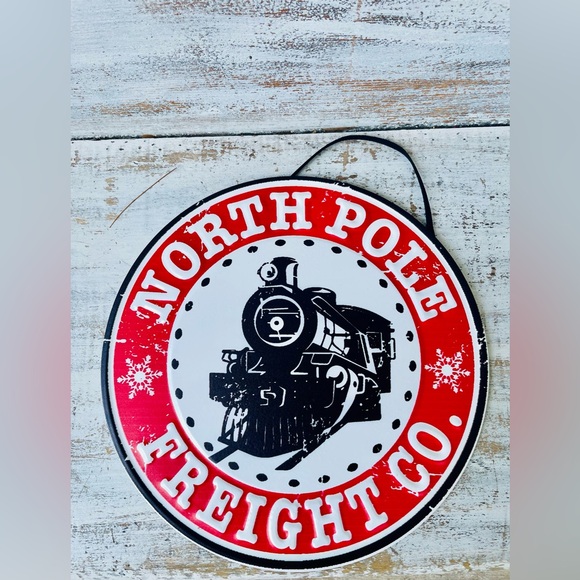 *North Pole Freight Co. Embossed Metal Sign - Picture 7 of 13